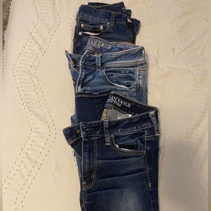 American eagle jeans (2) and (1) Indigo Rein jean
